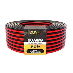GS Power 20 Gauge Wire 50ft Oxygen Free, OFC Pure