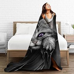 Cat Blanket Flannel Throw Bed Blankets Cozy