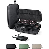 Belkin Nintendo Switch 2 Case w/Integrated 10,000mAh Power Bank Charger, Portable Hard Shell Protective Carrying Case with Pockets for AirTag, Game Cartridges for Travel - Charcoal