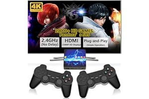 RegiisJoy 20000 in 1 WiFi Game Box 58S Retro Unrepeated Game Stick Console,Plug and Play,9 Emulators,4K HDMI Output,Dual 2.4G Wireless Controllers