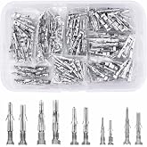 JRready ST6527 150Pairs Pins Terminal Kit 093" 062" Mini-Fit Jr. MLX Micro-Fit Car Automotive Terminals Electrical Pin Connectors 14-20AWG 18-24AWG 20-24AWG Single Pin Sockets Contact Standard Molex