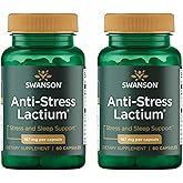Swanson Women's Anti-Stress Formula (Lactium) - Helps Counter Stress, Promotes Relaxation and Sleep Support - (60 Capsules, 167mg) 1 Pack (2 Pack)