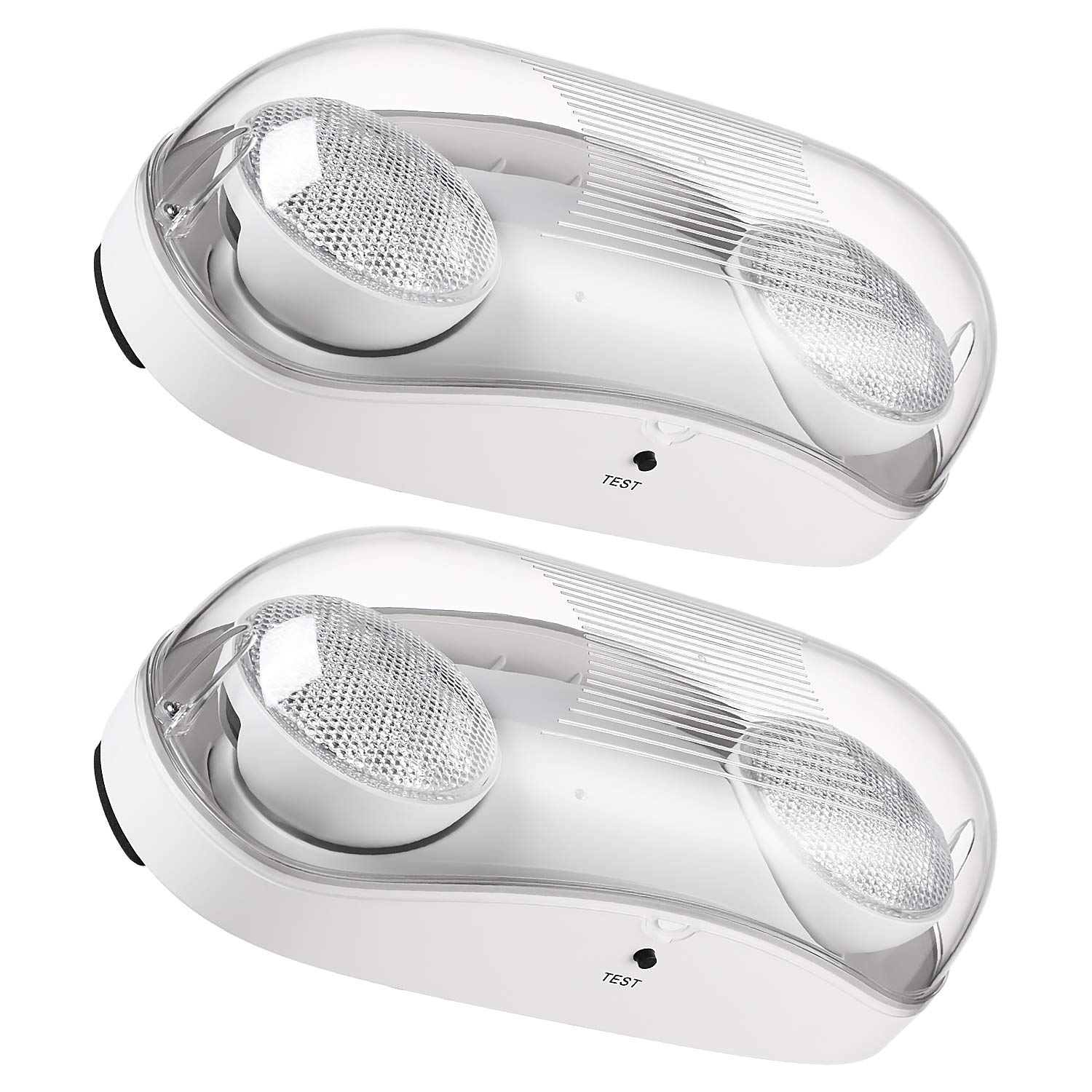 LEONLITE LED Wet Location Outdoor Emergency Light with Battery Backup, Adjustable Light Heads, 120V/277V Input, UL Certified, High Light Output for Parking Lots, Warehouses, Pack of 2