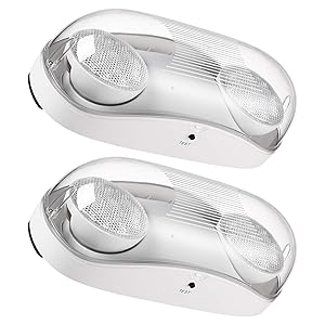 LEONLITE LED Wet Location Outdoor Emergency Light with Battery Backup, Adjustable Light Heads, 120V/277V Input, UL Certified, High Light Output for Parking Lots, Warehouses, Pack of 2