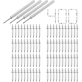 vesaneae 400 Pcs Double Head Skirting Thread Seamless Nail with 4 Pcs Nail Specific Sleeve Tool, Carbon Steel Skirting Line T