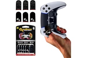 MOBILEGAMINGCORPS MGC ClawSocks Stick Grips, Pack of 6, Performance Carbon Fiber Thumb Sleeves for Controller Gaming, Silicone Grip, Enhanced Aim, Control, Consistency and Comfort. Use with all Analog Stick Controllers