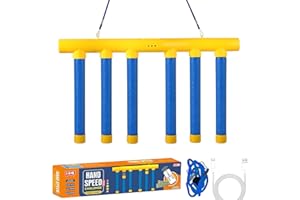 NEKSKA Reflex Sticks Rebounce Game, Reflex Challenge Game, Falling Sticks Reaction Time Trainer with Adjustable Speed Modes for Home, Office & Team Activities (Yellow)