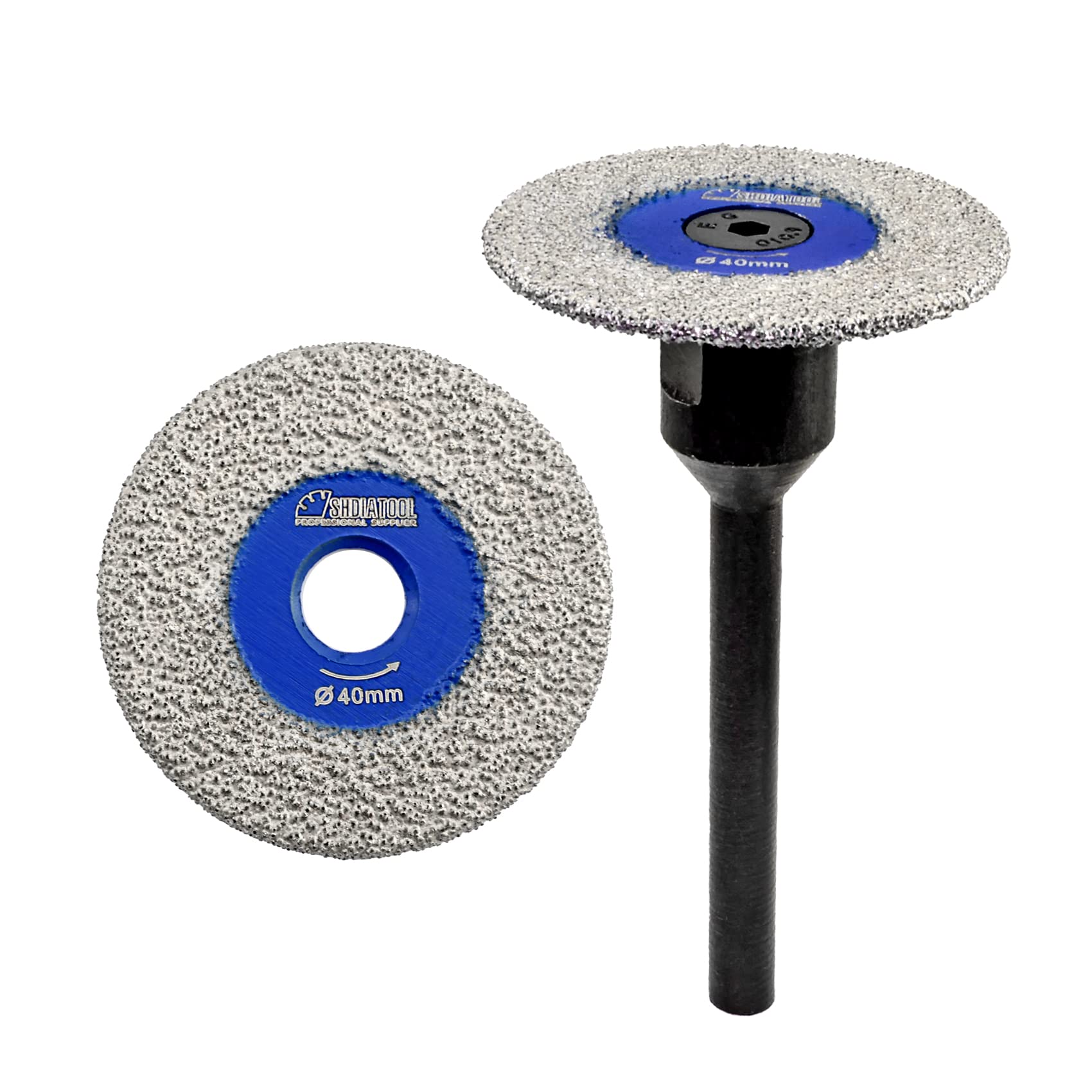 SHDIATOOL Mini Diamond Saw Blades 40mm Cutting Disc for Marble Granite Stone Concrete Masonry on Drill 2pcs