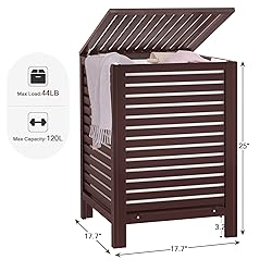 Homykic Bamboo Laundry Hamper with Lid, 120L Large