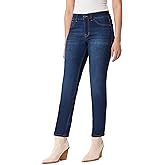 Angels Forever Young Womens 360 Sculpt Mid-Rise Straight Ankle Jeans