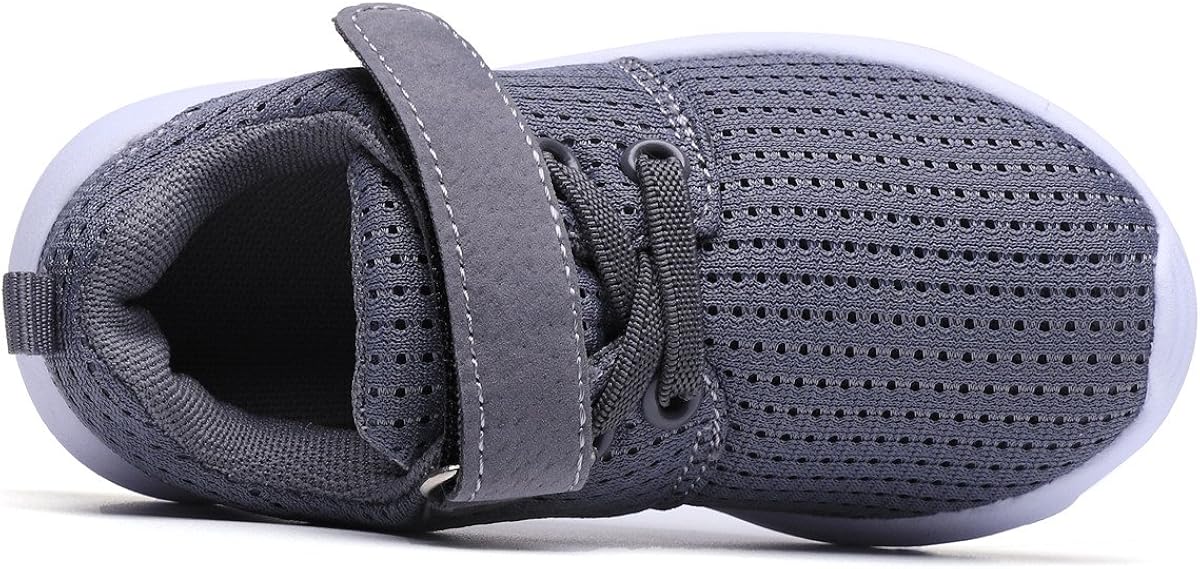  | DADAWEN Boy's Girl's Lightweight Breathable Sneakers Strap Athletic Running Shoes | Running