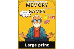 Memory Games For Seniors: A Peaceful Puzzle Journey Through 123 Activities: A Large Print Activity Book with Relaxing Word Ga
