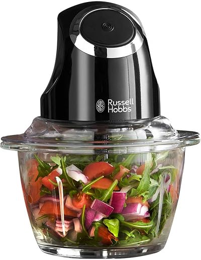 Russell Hobbs Desire 1L Glass Bowl Mini Chopper 200W 500ml Capacity