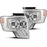 AlphaRex 09-14 Ford F150 LUXX-Series LED Projector Headlights Chrome