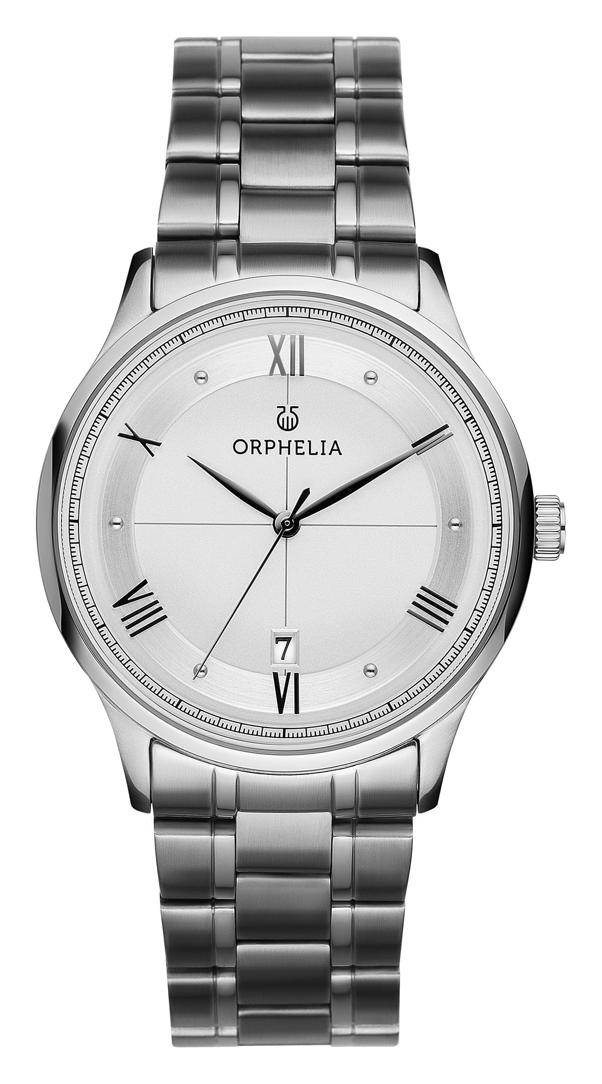 Orphelia Carnaby Men's Quartz Watch with Silver Dial Analogue Display and Silver Stainless Steel Bracelet 62602