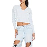 Forever 21 Womens Cropped Cable Knit Sweater