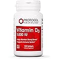 Protocol Vitamin D3 1,000 IU - Immune Support, Strong Bones and Teeth - 120 Softgels
