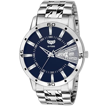 Analogue Blue Round Dial Mens Watch (GF-Blue_2)