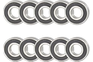 KABOBEARING 6203-2RS Double Rubber Seal Bearings 17x40x12mm, ABEC-5 Z3V3 High Speed Pre-Lubricated Deep Groove Ball Bearings(Pack of 10Pcs) ﻿