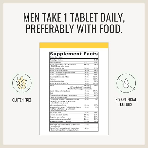 NATURE’S WAY ALIVE ONCE DAILY MEN’S 50 PLUS MULTI ULTRA POTENCY TABLETS, 60 COUNT