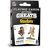 MasterPieces Family Games - Pittsburgh Steelers All-Time Greats Playing Cards - Officially Licensed Playing Card Deck for Adults, Kids, and Family