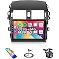 2G+64G Android Car Radio for Toyota Corolla 2009-2013, Rimoody Car Stereo Wireless Carplay and Android Auto GPS WiFi 9 Inch Touchscreen EQ Bluetooth FM/RDS SWC Mirror Link + Backup Camera