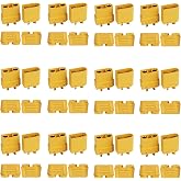 TMH 12 Pairs XT90 Connector with Heat Sheath XT-90 Male Female Bullet Connectors Power Plugs for RC Lipo Battery Motor (Pack of 24)