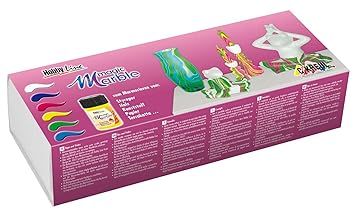 Kreul 73612 - Magic Marble Marmorierfarbe Set Swing Style, zum Tauchmarmorieren von Holz, Glas, Kunststoff, Papier und Styrop