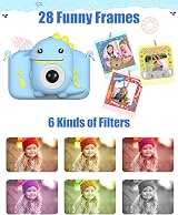 Hangrui Kids Camera 20MP Dual Lens 2.0 Inch IPS 1080P 32GB Blue view 3