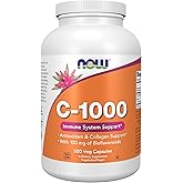 NOW Foods Supplements, Vitamin C-1,000 with 100 mg of Bioflavonoids, Antioxidant Protection*, 500 Veg Capsules