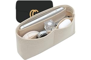 OAikor Felt Purse Organizer Insert for GG Marmont Matelasse Medium Shoulder Bag and More, Handbag Tote Organizer Liner Pouch for Women Bag(Beige,Medium)