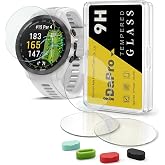iDaPro Screen Protector for Garmin Approach S70 42mm, 9H Tempered Glass | 4-Pack + 4 Dust Plugs + ABS Box. NOT for S70 47mm. 9H Hardness, Anti-Scratch, Anti-Bubble, HD Clarity, Easy Install