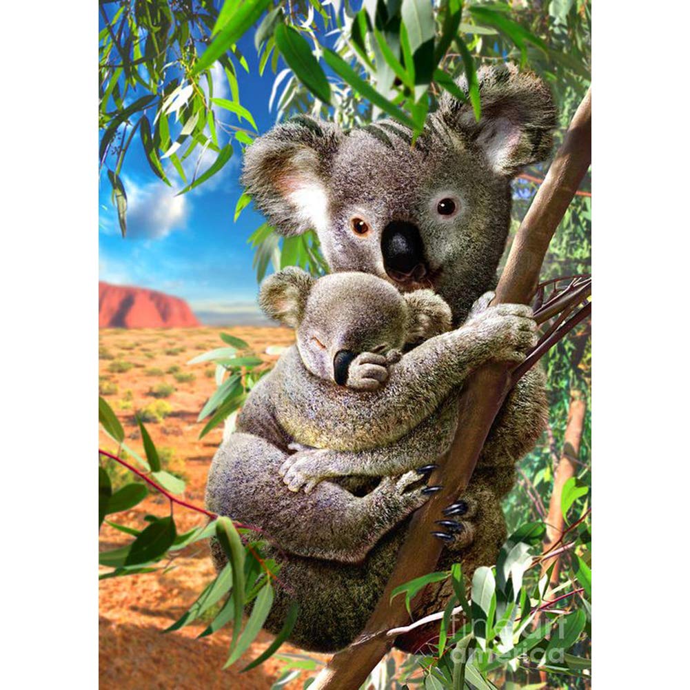 Diamond Painting Kits with Tools, Meecaa Koala Baby Animal Tree DIY 5D Full Drill Cross Stitch Diamond Mosaic Art Crafts 30x40cm (Koala)
