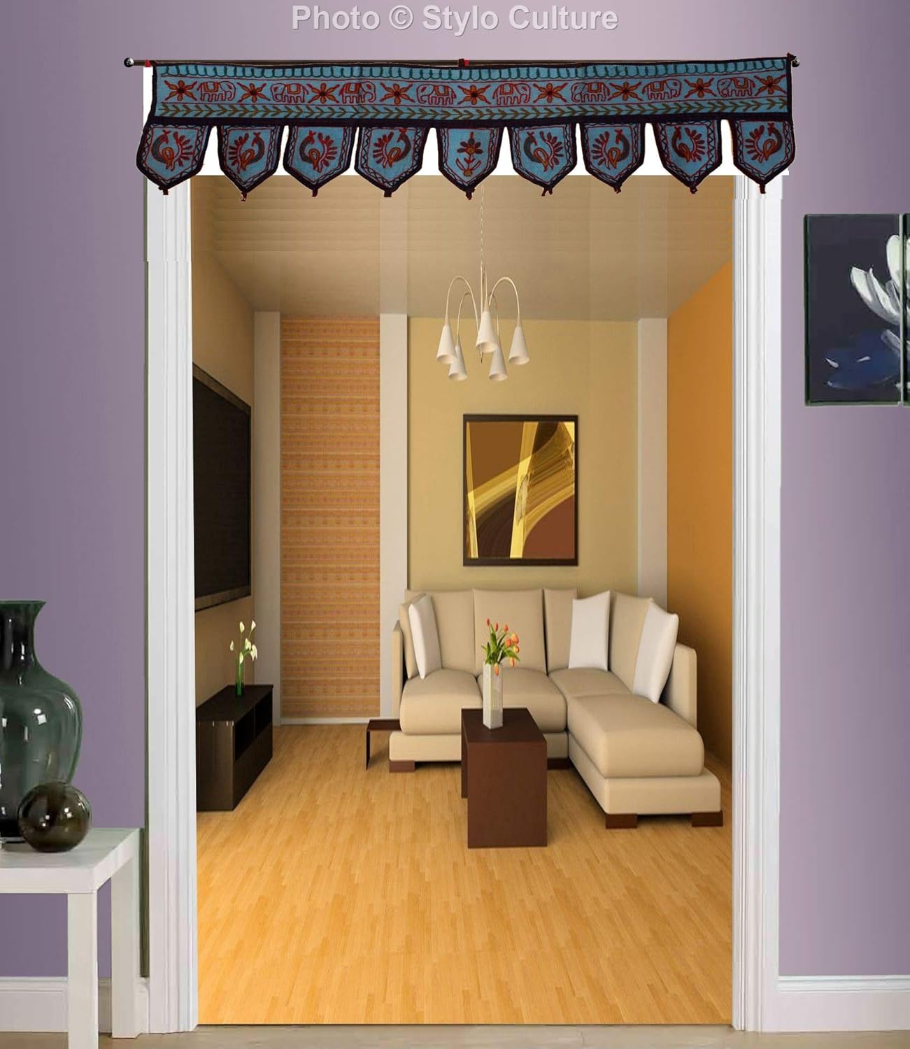 Amazon Com Stylo Culture Indian Cotton Window Valance For Kids