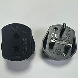 Keple UK Toothbrush Adaptor 2 Pin to 3 Pin Plug Shaver Socket Black view 2