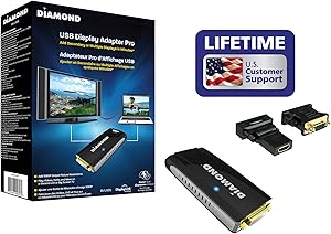 Diamond Multimedia BVU195 USB 2.0 to VGA/DVI/HDMI Video Graphics Adapter up to 2048x1152 / 1920x1080 - Windows 10, 8.1, 8, 7, XP, MAC OS and Android 5.0 and Higher