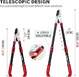 HAUTMEC 27-37'' Extendable Anvil Loppers, 2 Inch Cut Capacity view 3