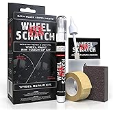 Wheel Scratch Fix® Matte Black Rim Touch Up Paint, Wheel Scratch Repair Kit, Alloy Curb Rash Repair Kit, Rim Touch Up Pen, Un