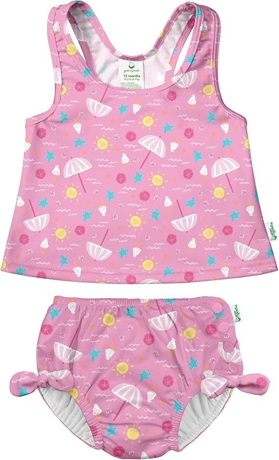 baby girl swimsuit with snaps