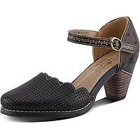 Amazon.com | L`Artiste Avnia Hand-Painted Leather Peep Toe Sandal