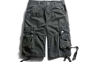 OCHENTA Men's Loose Fit Cargo Shorts with Multi Pockets