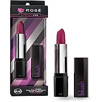 Blush Rose - Lipstick Vibe - Discreet Mini Personal Massager Vibrator - Satin Smooth Tip - Quiet 4 Inch Pocket Sized Multi Sp