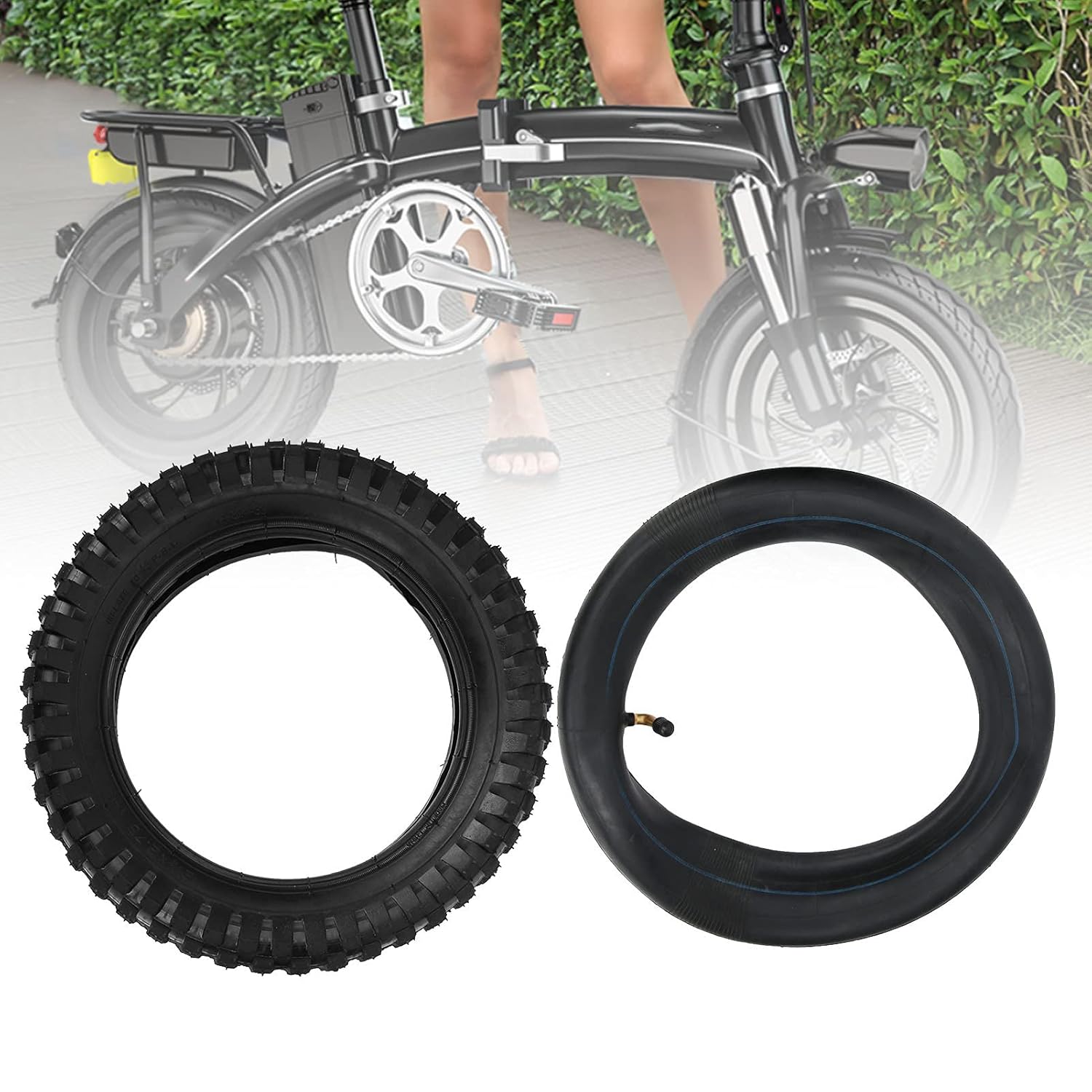 EBike Tire, Rubber Tire Durable Non Slip Good Sealing Rubber Material