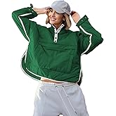 Wanzetaly Womens Quilted Pullover Puffer Jacket Oversized Lightweight Hooded Padded Coat Tops with Pocket