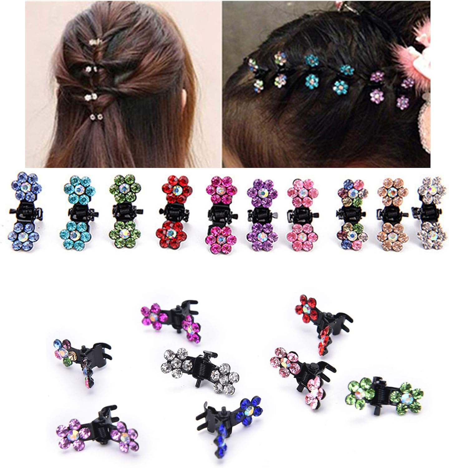 DWE Hair Pins,15pcs Hair Bangs Mini Small Hair Claw Clip Hair Pin Flower Accessories for Women Girls Little Girl (2A) - Image 4