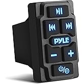 Pyle Rocker Switch Wireless BT Audio Controller, Waterproof Rated Marine Receiver Remote Control for Car, Truck, Boat, 4x4, PowerSport Vehicles, Connect and Stream Audio from External Devices