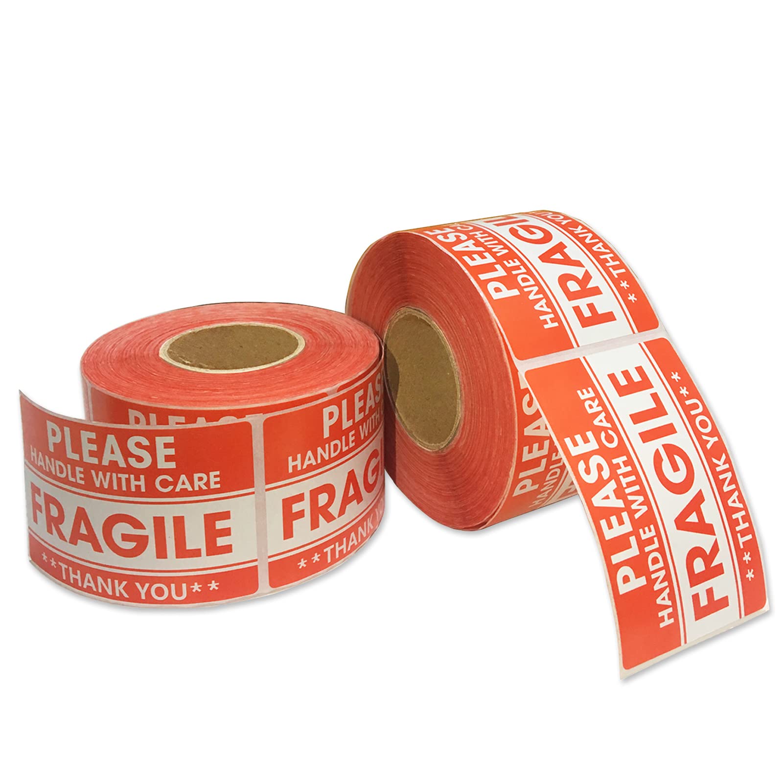 2'' x 3'' Fragile Stickers and Fragile Label for Warning Labels in Transit(2 Roll=1000 Labels)
