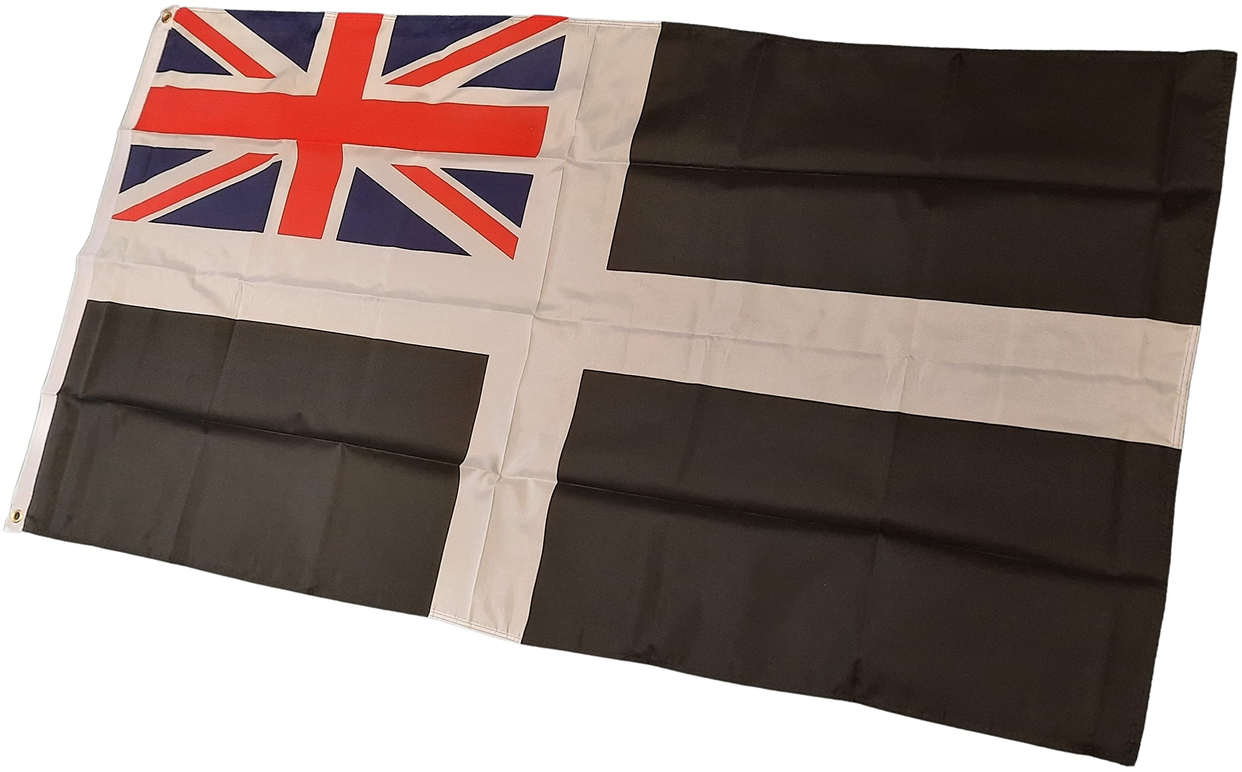 NWFlags Cornwall Ensign Flag 5ft x 3ft 75d Premium Polyester Suitable For Flagpoles | Strong Polyester 5x3 foot material Cornish flag with Eyelets