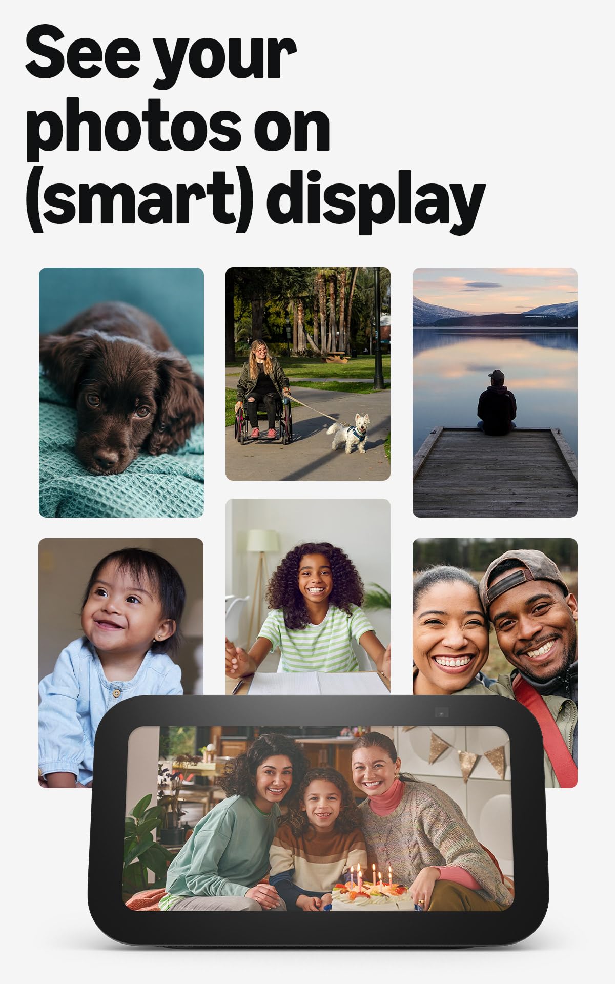 Amazon Echo Show 5 (newest model), Smart display with Alexa+ Early Access, 2x the bass and clearer sound, Glacier White