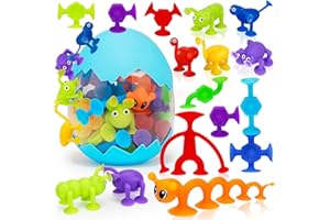 32pcs Baby Suction Cup Toys Kids Bath Toy Sensory Fidget for 3 4 5 Year Old Boy Girl Toddler Travel Toy Age 3-5 Educational S